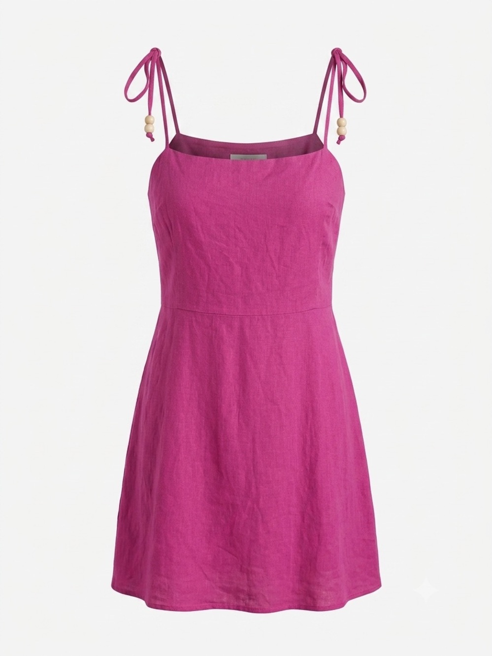 Mango Pink Tie-Shoulder Mini Dress